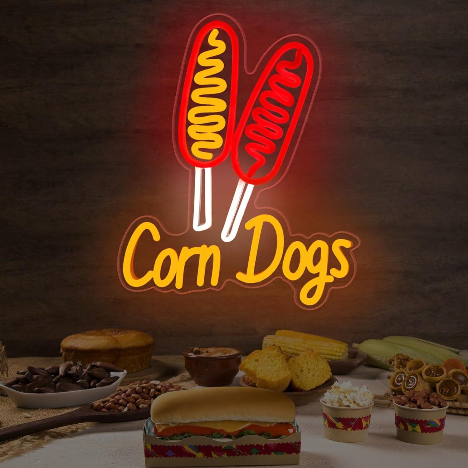 Neonowy szyld Corn Dog, przeką – Lighting Decoration For Wedding recenzja i cena