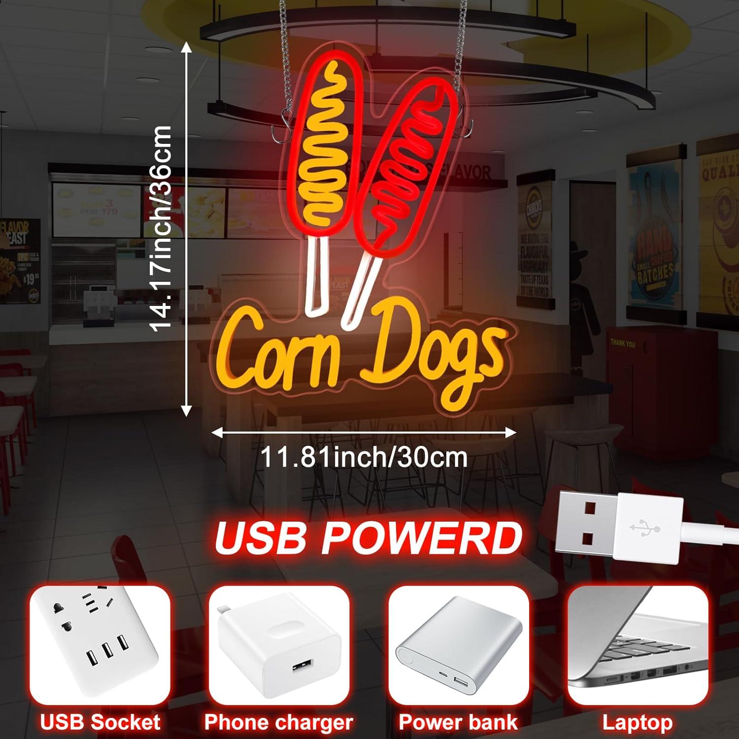 Neonowy szyld Corn Dog, przeką – Lighting Decoration For Wedding recenzja i cena